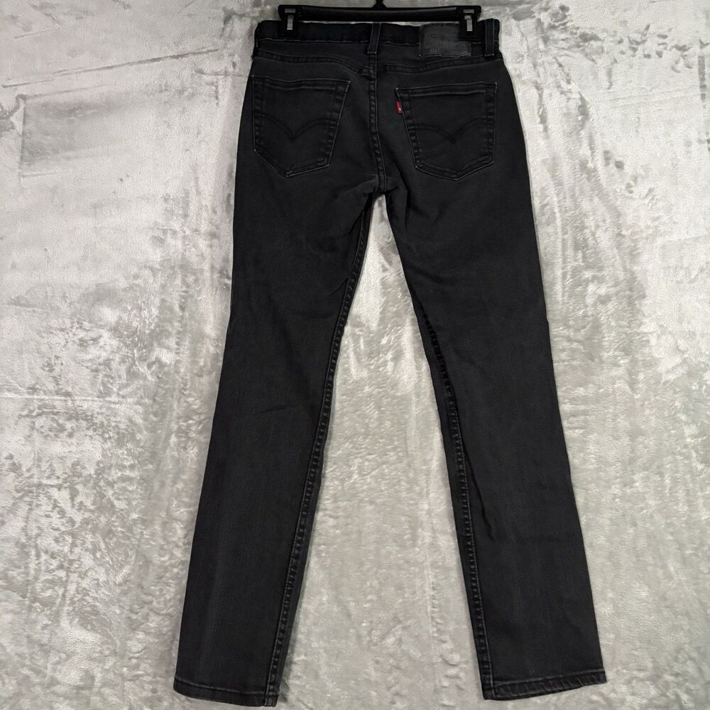 Levi's 511 Jeans Mens 29x30 Black Charcoal Wash Slim Straight Denim Pants Casual